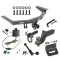 For 2014-2020 Acura MDX Trailer Hitch Tow PKG w/ 4-Flat Wiring + Interlock Tactical Starter Kit w/ 3-1/4" Drop & 2" Ball + Tactical Hook & Shackle Mount + Tactical Dogbone Lock + Wiring Bracket (Excludes: w/Full Size Spare Tire Models) B