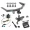 For 2014-2020 Acura MDX Trailer Hitch Tow PKG w/ 4-Flat Wiring + Tactical Triple Ball Ball Mount 1-7/8" & 2" & 2-5/16" Balls & Tow Hook + Tactical Dogbone Lock + Wiring Bracket (Excludes: w/Full Size Spare Tire Models) By Reese 