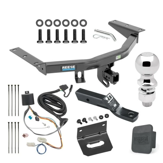 For 2016-2022 Honda Pilot Trailer Hitch kit by: Reese For 2016-2022 Honda Pilot Trailer Hitch Tow PKG w/ 4-Flat Wiring + Ball Mount w/ 2" Drop + 2-5/16" Ball + Wiring Bracket + Hitch Cover By Reese Towpower
