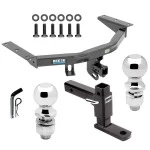 For 2016-2022 Honda Pilot Trailer Hitch Tow PKG w/ Adjustable Drop Rise Ball Mount + Pin/Clip + 2" Ball + 2-5/16" Ball By Reese Towpower