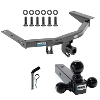 For 2014-2020 Acura MDX Trailer Hitch Tow PKG w/ Triple Ball Ball Mount 1-7/8" & 2" & 2-5/16" Trailer Balls + Pin/Clip (Excludes: w/Full Size Spare Tire Models) By Reese Towpower