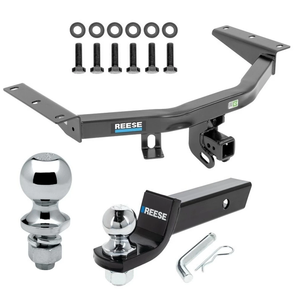 For 2014-2020 Acura MDX Trailer Hitch Tow PKG w/ Starter Kit Ball Mount w/ 2" Drop & 2" Ball + 1-7/8" Ball (Excludes: w/Full Size Spare Tire Models) By Reese Towpower