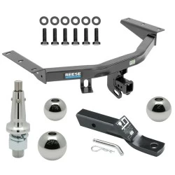 For 2014-2020 Acura MDX Trailer Hitch Tow PKG w/ Ball Mount w/ 2" Drop + Interchangeable Ball 1-7/8" & 2" & 2-5/16" (Excludes: w/Full Size Spare Tire Models) By Reese Towpower