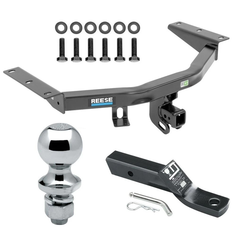 For 2014-2020 Acura MDX Trailer Hitch Tow PKG w/ Ball Mount w/ 2" Drop + 1-7/8" Ball (Excludes: w/Full Size Spare Tire Models) By Reese Towpower