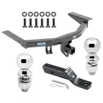 For 2014-2020 Acura MDX Trailer Hitch Tow PKG w/ Ball Mount w/ 2" Drop + 2" Ball + 2-5/16" Ball (Excludes: w/Full Size Spare Tire Models) By Reese Towpower
