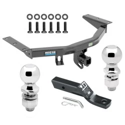 For 14-20 Acura MDX 16-22 Honda Pilot Trailer Hitch Tow PKG w/ Ball Mount w/ 2" Drop + 2" Ball + 2-5/16" Ball By Reese Towpower