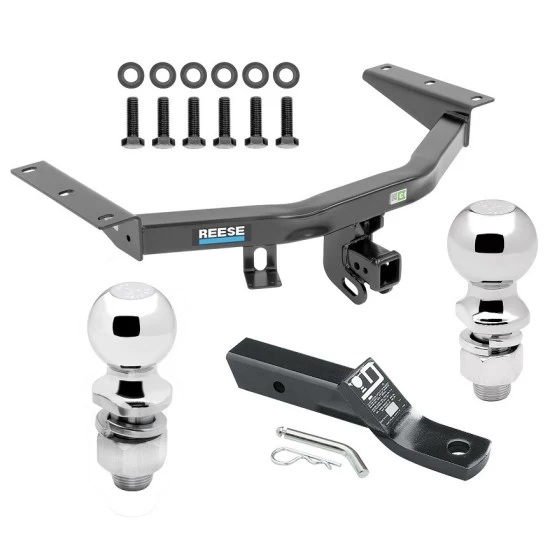 For 2014-2020 Acura MDX Trailer Hitch Tow PKG w/ Ball Mount w/ 2" Drop + 2" Ball + 2-5/16" Ball (Excludes: w/Full Size Spare Tire Models) By Reese Towpower
