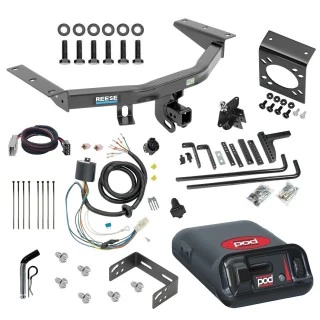 For 2016-2022 Honda Pilot Trailer Hitch kit by: Reese For 2016-2022 Honda Pilot Trailer Hitch Tow PKG w/ 8K Round Bar Weight Distribution Hitch w/ 2-5/16" Ball + Pin/Clip + Pro Series POD Brake Control + Plug & Play BC Adapter + 7-Way RV Wiring By Reese Towpower