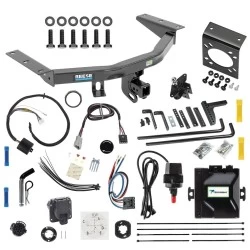 For 2014-2020 Acura MDX Trailer Hitch Tow PKG w/ 8K Round Bar Weight Distribution Hitch w/ 2-5/16" Ball + Pin/Clip + Tekonsha Prodigy iD Bluetooth Wireless Brake Control + Plug & Play BC Adapter + 7-Way RV Wiring By Reese Towpower