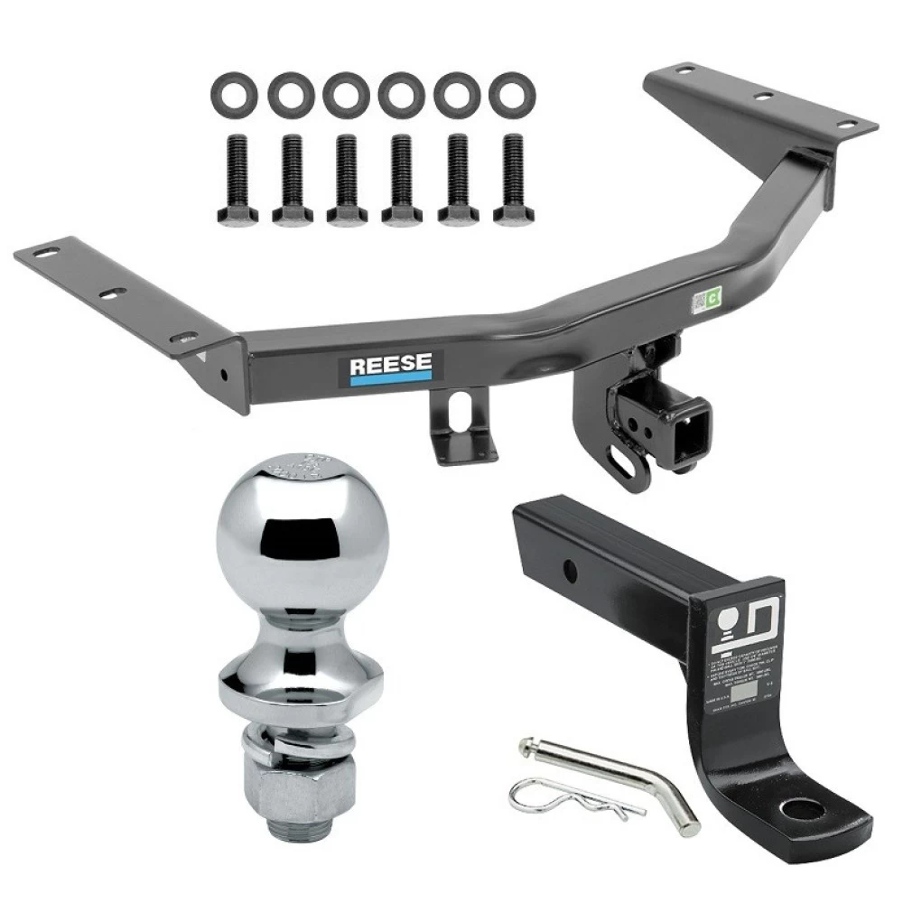 For 2014-2020 Acura MDX Trailer Hitch Tow PKG w/ Ball Mount w/ 4" Drop + 1-7/8" Ball (Excludes: w/Full Size Spare Tire Models) By Reese Towpower