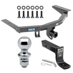 For 2014-2020 Acura MDX Trailer Hitch Tow PKG w/ Ball Mount w/ 4" Drop + 1-7/8" Ball (Excludes: w/Full Size Spare Tire Models) By Reese Towpower