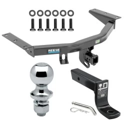 For 2014-2020 Acura MDX Trailer Hitch Tow PKG w/ Ball Mount w/ 4" Drop + 1-7/8" Ball (Excludes: w/Full Size Spare Tire Models) By Reese Towpower