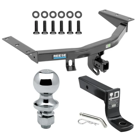 For 2014-2020 Acura MDX Trailer Hitch Tow PKG w/ Ball Mount w/ 4" Drop + 1-7/8" Ball (Excludes: w/Full Size Spare Tire Models) By Reese Towpower