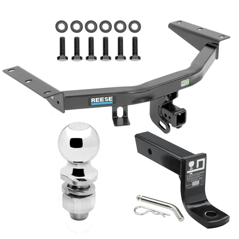 For 2014-2020 Acura MDX Trailer Hitch Tow PKG w/ Ball Mount w/ 4" Drop + 2" Ball (Excludes: w/Full Size Spare Tire Models) By Reese Towpower