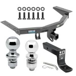 For 2014-2020 Acura MDX Trailer Hitch Tow PKG w/ Ball Mount w/ 4" Drop + 2" Ball + 1-7/8" Ball (Excludes: w/Full Size Spare Tire Models) By Reese Towpower