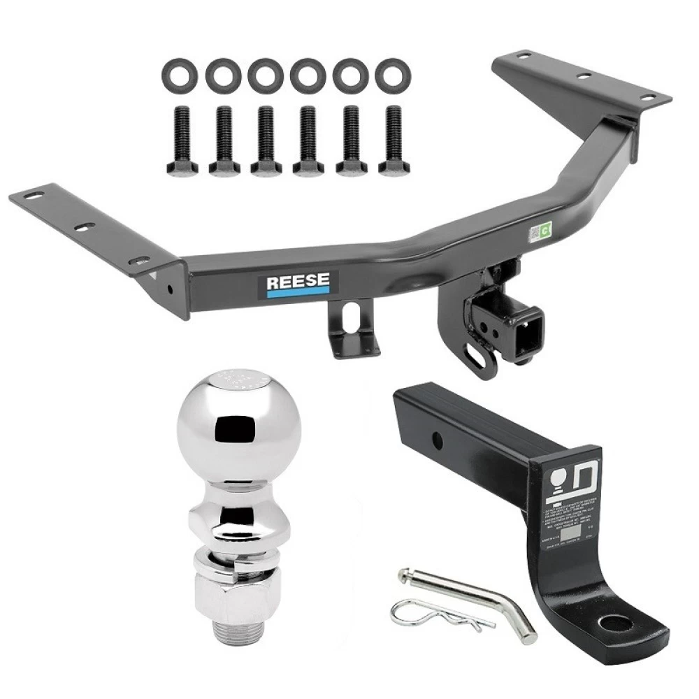 For 2014-2020 Acura MDX Trailer Hitch Tow PKG w/ Ball Mount w/ 4" Drop + 2-5/16" Ball (Excludes: w/Full Size Spare Tire Models) By Reese Towpower
