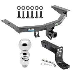 For 2014-2020 Acura MDX Trailer Hitch Tow PKG w/ Ball Mount w/ 4" Drop + 2-5/16" Ball (Excludes: w/Full Size Spare Tire Models) By Reese Towpower