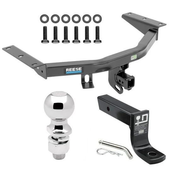 For 2014-2020 Acura MDX Trailer Hitch Tow PKG w/ Ball Mount w/ 4" Drop + 2-5/16" Ball (Excludes: w/Full Size Spare Tire Models) By Reese Towpower