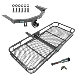 For 14-20 Acura MDX 16-22 Honda Pilot Trailer Hitch Tow PKG w/ 60" x 24" Cargo Carrier + Hitch Lock By Reese Towpower