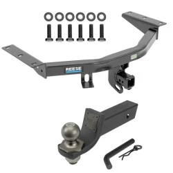 For 2016-2022 Honda Pilot Trailer Hitch Tow PKG + Interlock Tactical Starter Kit w/ 2" Drop & 2" Ball By Reese Towpower