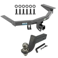For 2014-2020 Acura MDX Trailer Hitch Tow PKG + Interlock Tactical Starter Kit w/ 3-1/4" Drop & 2" Ball (Excludes: w/Full Size Spare Tire Models) By Reese Towpower