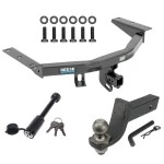 For 2014-2020 Acura MDX Trailer Hitch Tow PKG + Interlock Tactical Starter Kit w/ 3-1/4" Drop & 2" Ball + Tactical Dogbone Lock (Excludes: w/Full Size Spare Tire Models) By Reese Towpower