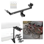 Trailer Hitch w/ 4 Bike Rack For 15-24 Ford Edge 16-18 Lincoln MKX 19-23 Nautilus Approved for Recreational & Offroad Use Carrier for Adult Woman or Child Bicycles Foldable