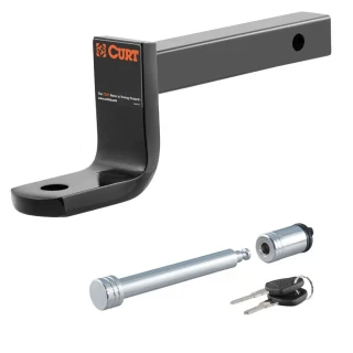CURT Class 2 Ball Mount with Hitch Lock – 1-1/4" Shank, 3,500 lbs