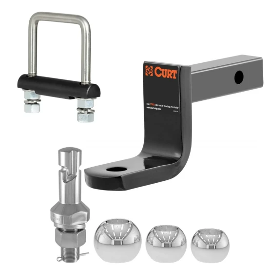 CURT Class 2 Ball Mount with 3-Ball Switch Set and Anti-Rattle Clamp