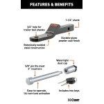 CURT Class 2 Ball Mount with 1-1/4" Shank and Chrome Hitch Lock for Secure Towing