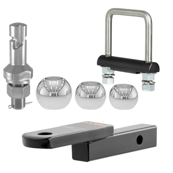 CURT Class 2 Ball Mount with Switch Ball Trailer Ball Set and Anti-Rattle Hitch Clamp 3,500 lbs