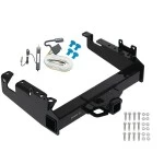 Trailer Tow Hitch For 19-25 Ford F-350 F-450 F-550 Super Duty Cab & Chassis Class V w/ Wiring Harness Kit