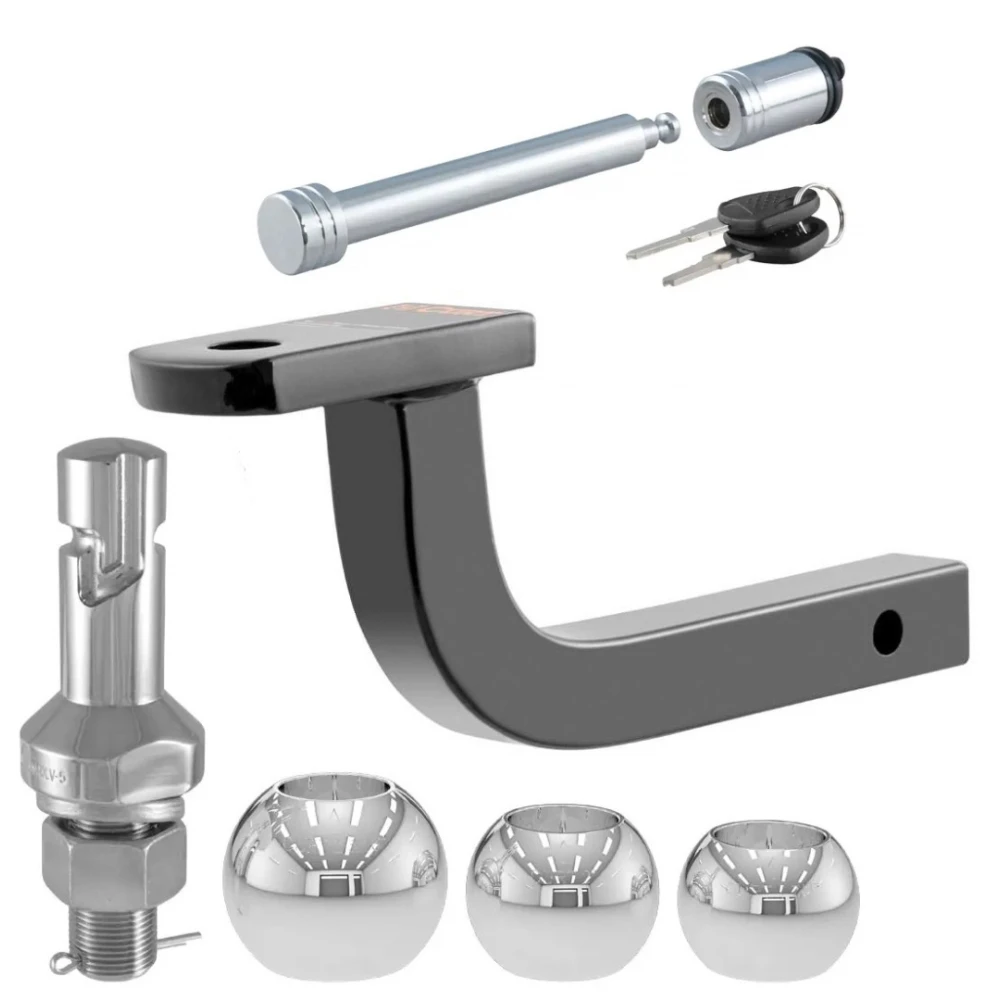 CURT Class 2 Ball Mount Kit with Switch Ball Set and Hitch Lock for 1-1/4" Receiver