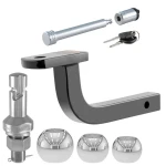 CURT Class 2 Ball Mount Kit with Switch Ball Set and Hitch Lock for 1-1/4" Receiver