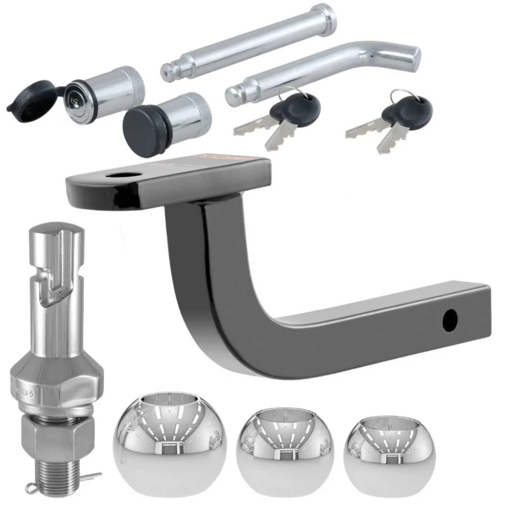 CURT Class 2 Ball Mount Kit with Switch Ball Trailer Balls and Lock, 3,500 lbs