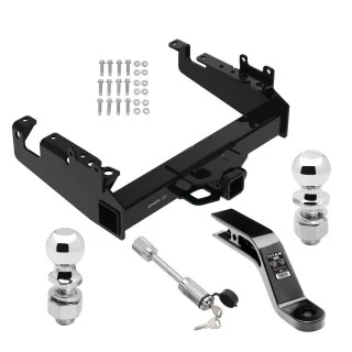 Custom Fit Trailer Hitch5" Drop Ball Mount2-5/16" and 2" Chrome Ball Dogbone Style Towing LockInstallation Hardware Installation Instructions 45520 45323 63840 63830 63252 Draw-Tite Trailer Tow Hitch 19-22 F-350 F-450 F-550 Super Duty Cab a Trailer Tow Hitch For 19-24 Ford F-350 F-450 F-550 Super Duty Cab and Chassis Class V w/ 2-5/16" and 2" Ball 10" Long 5" Drop Draw Bar and Towing Lock