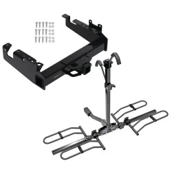 Trailer Tow Hitch For 19-25 Ford F-350 F-450 F-550 Super Duty Cab & Chassis w/ Platform Style 2 Bike Rack