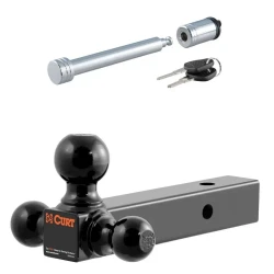 Triple Ball Mount Hitch Kit with 5/8" Hitch Lock – Fits 2" Receiver, 10,000 lb Capacity