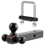 Multi-Ball Mount Hitch Kit with Anti-Rattle Clamp for 2 Inch Receiver – Triple Ball Set