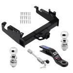 Reese Trailer Tow Hitch For 19-25 Ford F-350 F-450 F-550 Super Duty Cab & Chassis Class V w/ 2-5/16" and 2" Ball 10" Long 3" Drop Draw Bar and Towing Lock