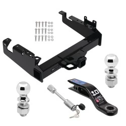 Reese Trailer Tow Hitch For 19-25 Ford F-350 F-450 F-550 Super Duty Cab & Chassis Class V w/ 2-5/16" and 2" Ball 10" Long 3" Drop Draw Bar and Towing Lock