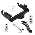 Reese Trailer Tow Hitch For 19-25 Ford F-350 F-450 F-550 Super Duty Cab & Chassis Class V w/ 2-5/16" and 2" Ball 10" Long 5" Drop Draw Bar and Towing Lock