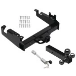 Reese Trailer Tow Hitch For 19-25 Ford F-350 F-450 F-550 Super Duty Cab & Chassis Class V w/ 1-7/8" 2" 2-5/16" Tri-Ball Mount and Towing Lock