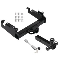 Reese Trailer Tow Hitch For 19-25 Ford F-350 F-450 F-550 Super Duty Cab & Chassis Class V w/ 1-7/8" 2" 2-5/16" Tri-Ball Mount and Towing Lock