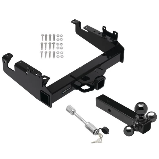 Reese Trailer Tow Hitch For 19-25 Ford F-350 F-450 F-550 Super Duty Cab & Chassis Class V w/ 1-7/8" 2" 2-5/16" Tri-Ball Mount and Towing Lock
