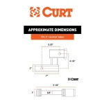 CURT Raised Hitch Extender 5-1/4" Extension with 4-1/2" Rise and 5/8" Hitch Lock