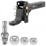 CURT Adjustable Drop Hitch with 3-Way Switch Balls – 2" Receiver, 6,000 lbs