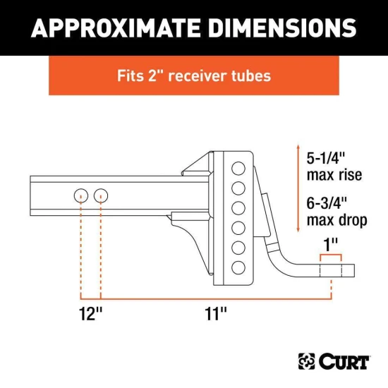 CURT adjustable hitch kit with anti-rattle pin and 3-ball switch trailer set