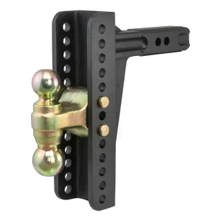  CURT adjustable channel mount with dual ball and anti-rattle clamp for 2" hitch receiver