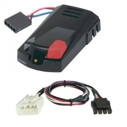 Hopkins Brake-Force Trailer Brake Control for 16-23 Toyota Tacoma 15-21 Tundra w/ Plug Play Wiring Adapter Time Based Eletric Trailer Brakes Module Box Controller